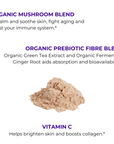 A blend of 6 organically grown, fermented mushrooms to soothe your skin with antiaging and immune-boosting properties.