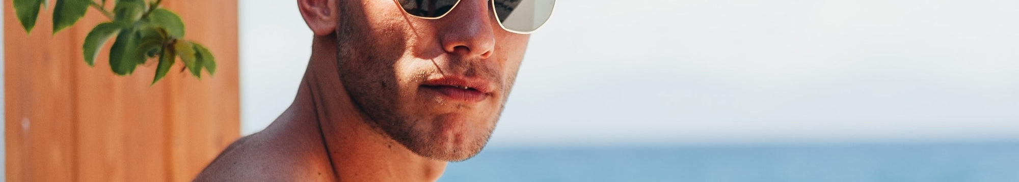 FIRMER JAWLINE. Close up of man with chiseled jawline.